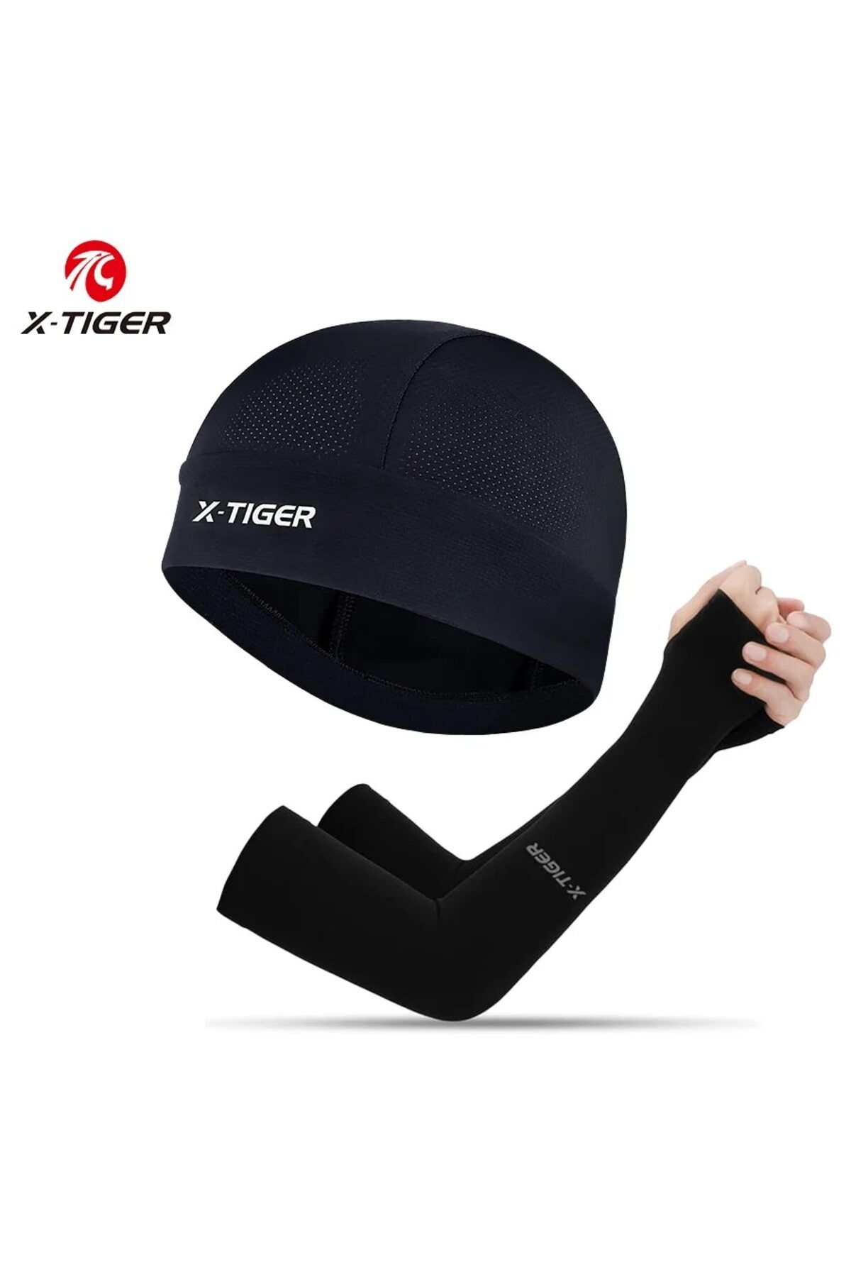 X-TIGER-Ivory White Summer Sun Protection Cap Cycling Cap Sports Arm Cover Protection Sleeve Cycling 1