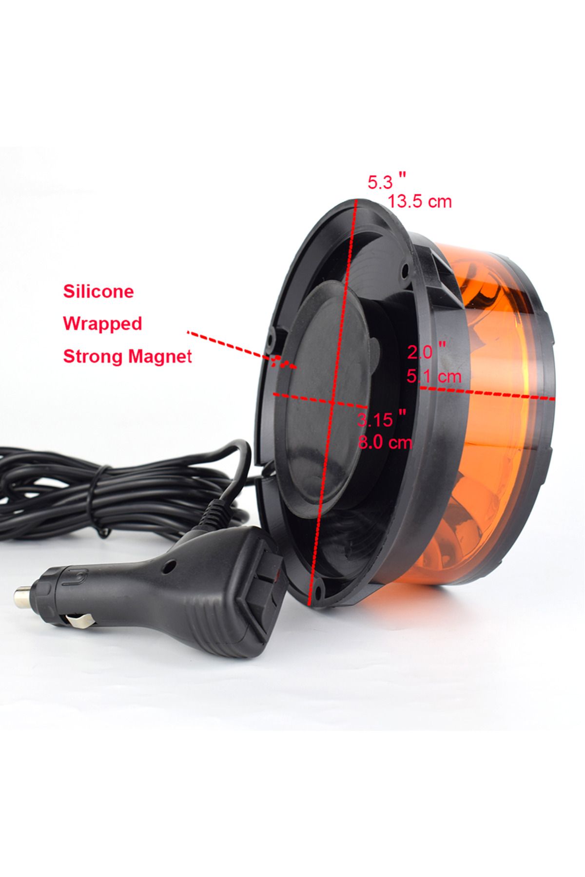 jaln7-LED Lights Beacon Amber Blue Strobe Magnetic Emergency Warning Rooftop Flash Truck Bus Forklift S... 4