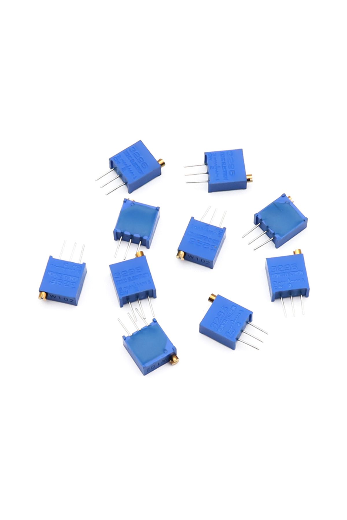 Choice-10k Ohm 10pcs 3296w Potentiometer Precision Adjustable Resistance Multi-turn Trimming 1k 2k 5k 10k 1 8