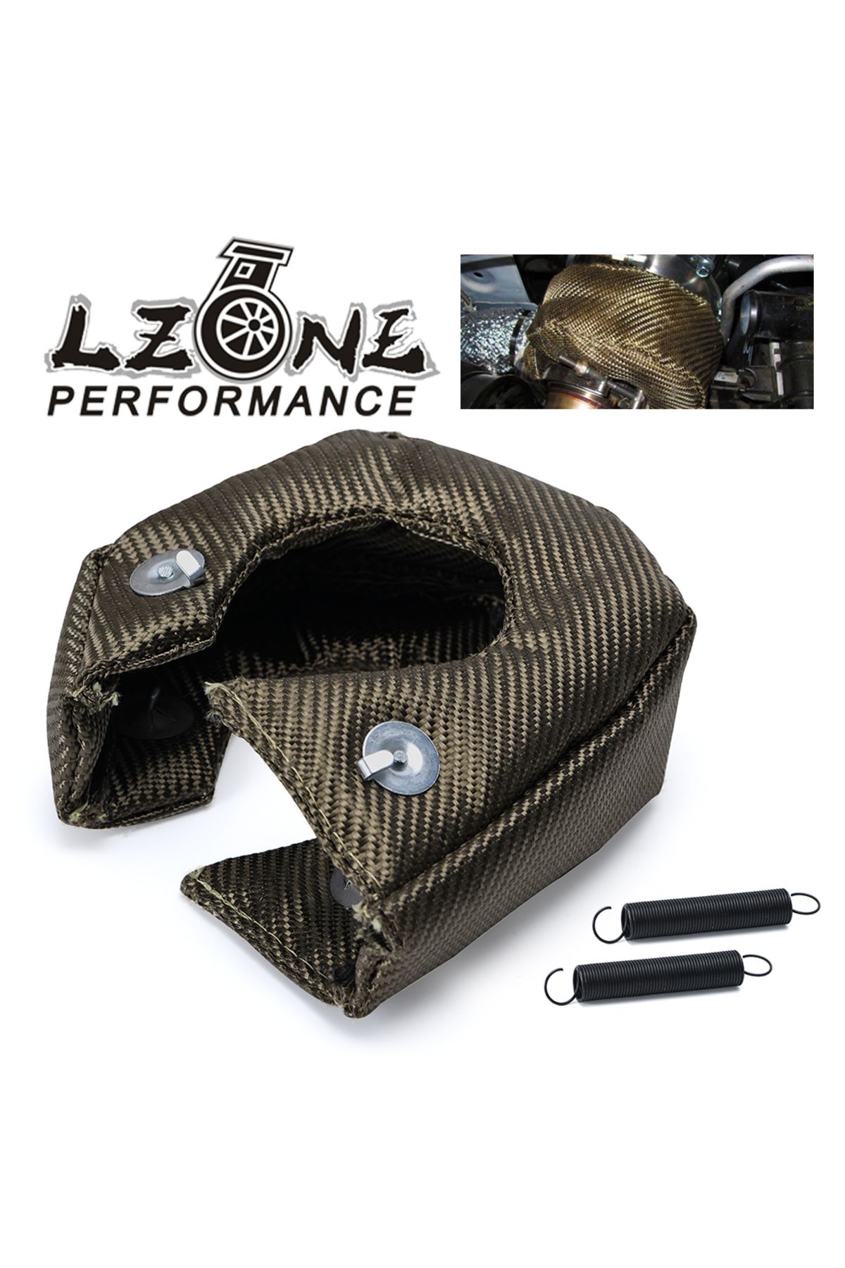 PQY-LZONE - T25/T28 GT25 GT28 GT30 GT35 TURBO/TURBOCHARGER 100% FULL TITANIUM HEAT SHIELD/WRAP BLANKE... 1