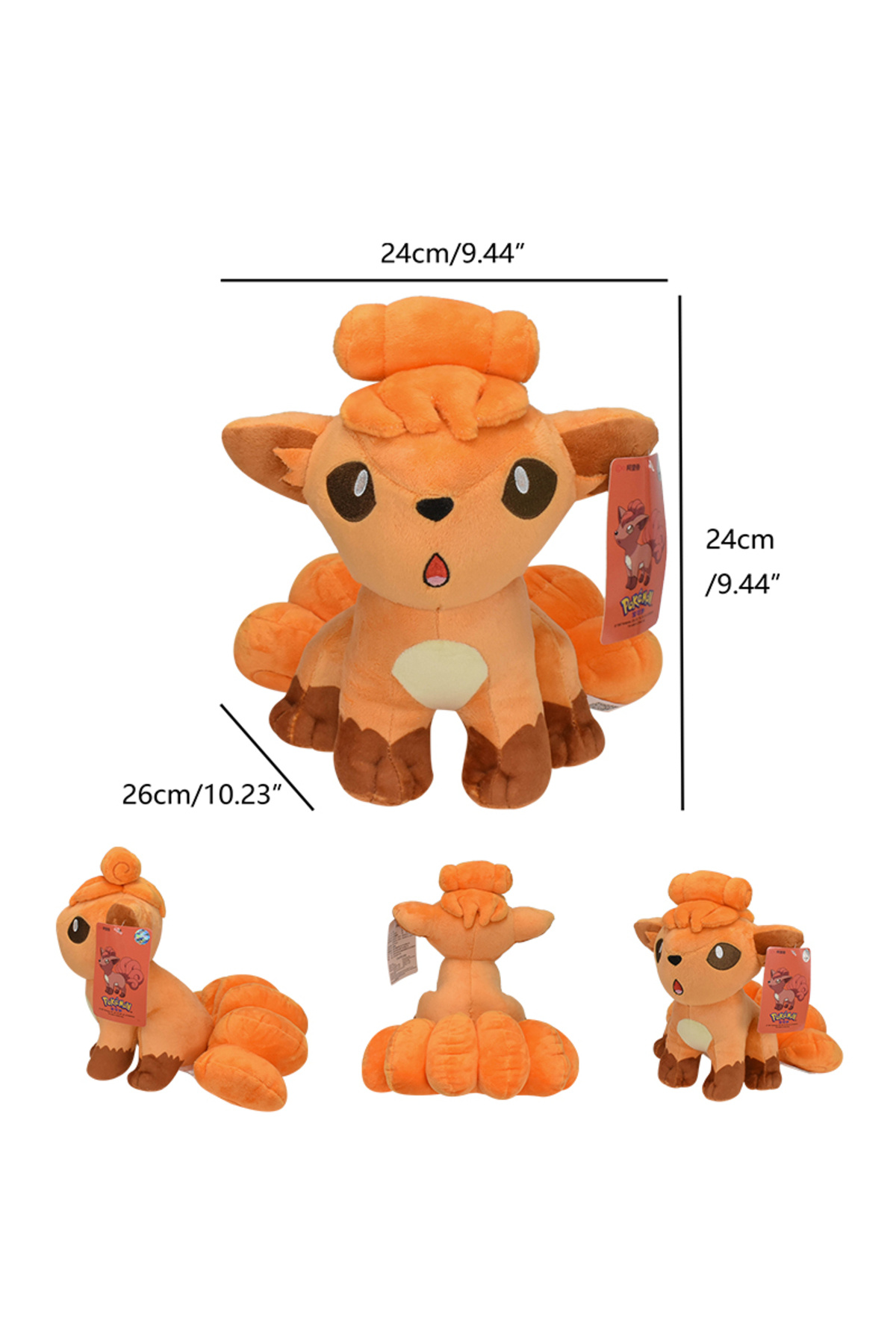 Choice-Vulpix Vulpix Pokemon Plush Toys Alolan Vulpix Ninetales Doll Cute Anime Ice Vulpix Plush Soft Stuff 1