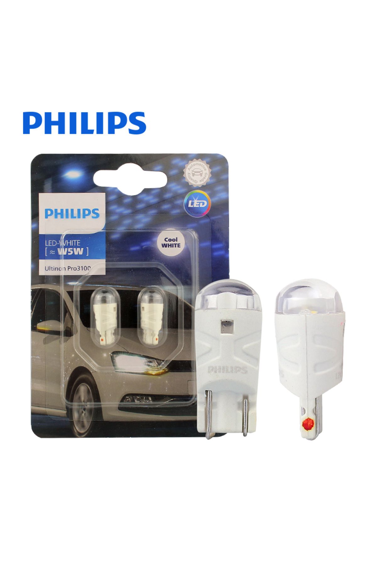 Philips-مصابيح إشارة الانعطاف للسيارة باللون الأحمر والأبيض من Ultinon Pro3100 LED W5W P21/5W W21/5W... 3