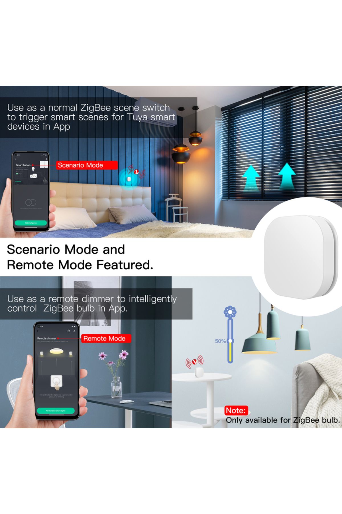 MOES-Tuya ZigBee مفتاح ذكي مفتاح تحكم لاسلكي عن بعد مفتاح تحكم متعدد المشهد الربط ذكي Swi... 2