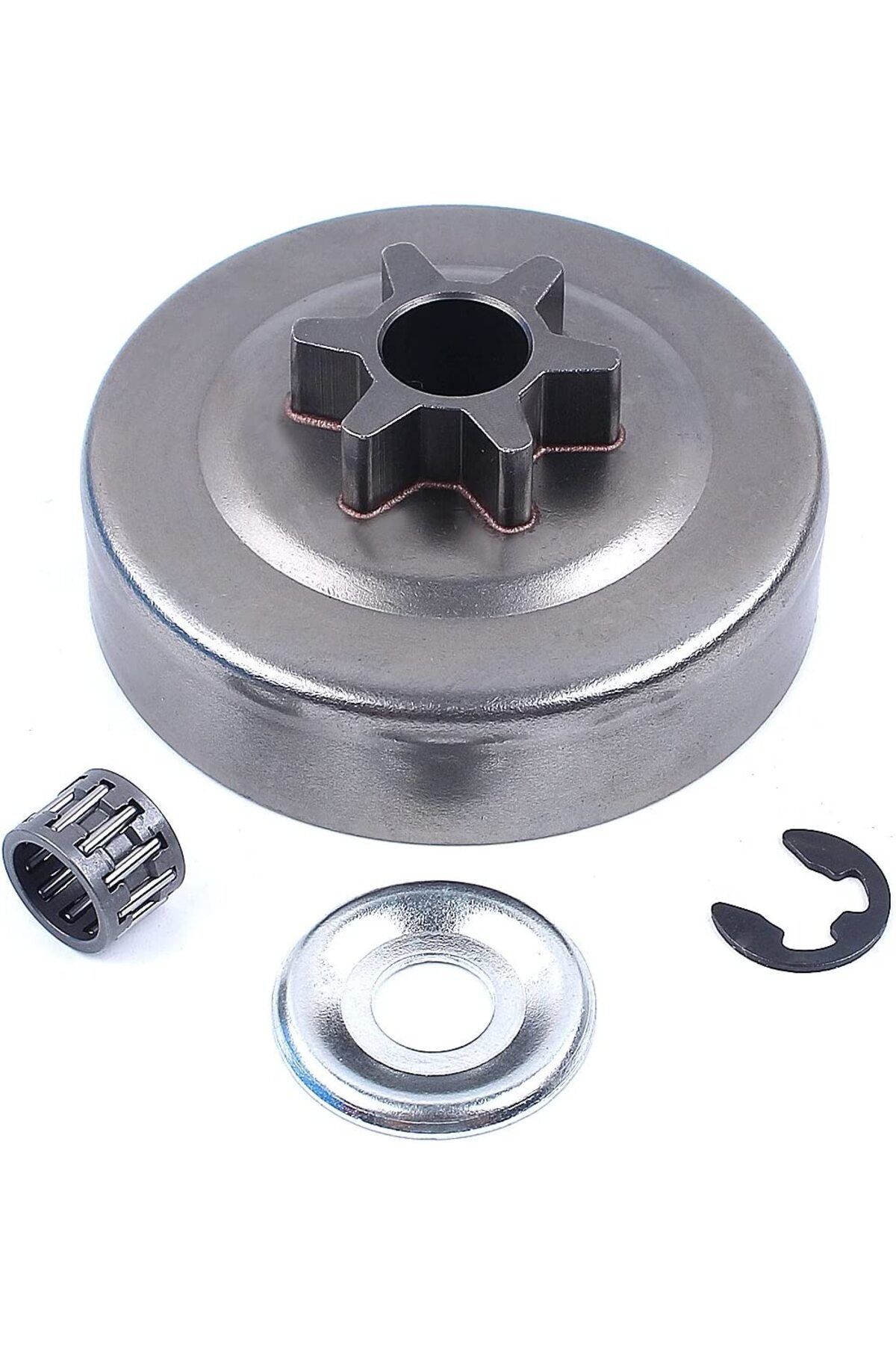 Choice-3/8 6T Clutch Drum Sprocket Washer E-Clip Kit for STIHL Chainsaw MS170 MS180 MS210 MS230 MS250 01... 6