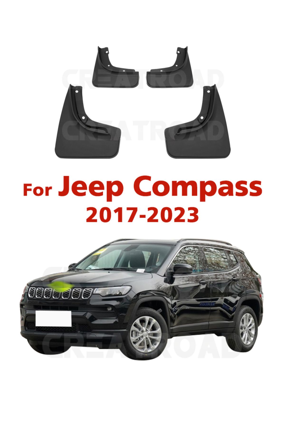 Choice-For jeep compass 2017 2018 2019 2020 2021 2022 2023 Fender Mudguard Mud Flaps Guard Splash Flap M... 7
