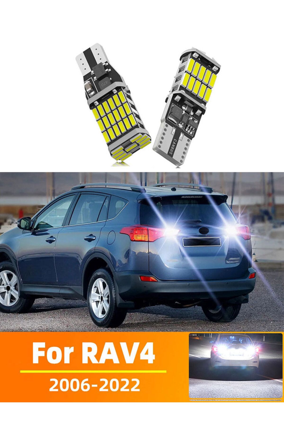 Choice-2pcs For Toyota Rav4 2006-2015 2016 2017 2018 2019 2020 2021 2022 Led Backup Light Reverse Bulb C... 8