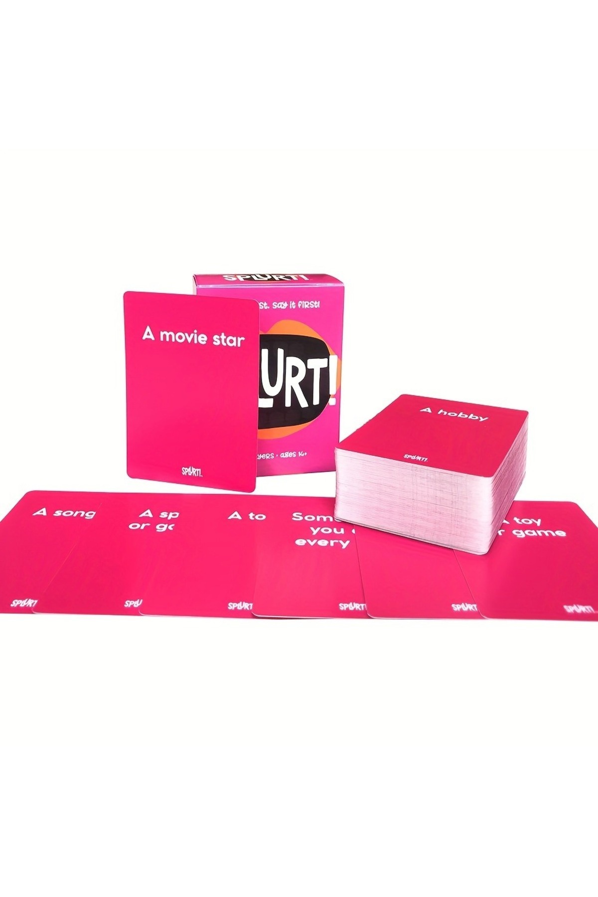 smvp-Red Splurt Card Game Splurt! Portable Party Card Game Think Fast Say It First Pink 1