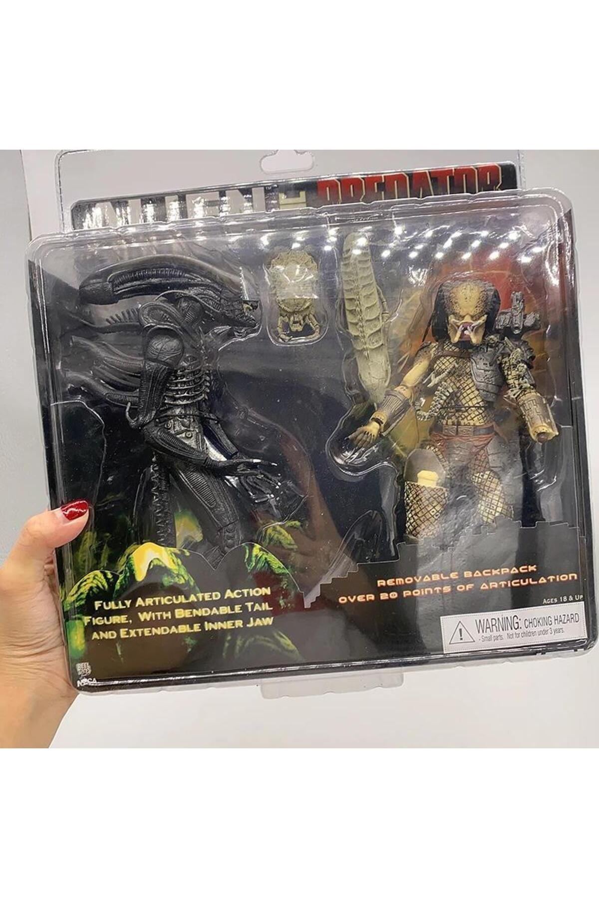 Choice-NECA Alien Vs Predator Action Figure Aliens vs Predator Grid Alien Xenomorph Translucent Model To... 5