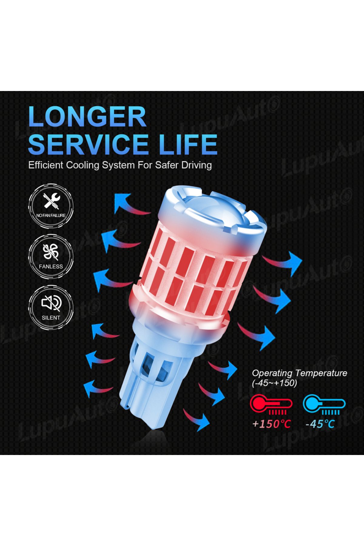 NLpearl-T15 6000k White 2pcs W16w T15 Led Bulb Canbus Error Free Backup Reverse Led 912 921 Bulb 12v 4