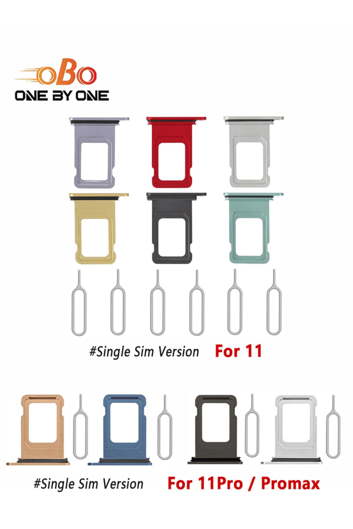 Choice-For 11 White Single Sim Card Tray Holder Slot Replacement For Iphone 11 And 11 Pro Max With Eject Pi 5