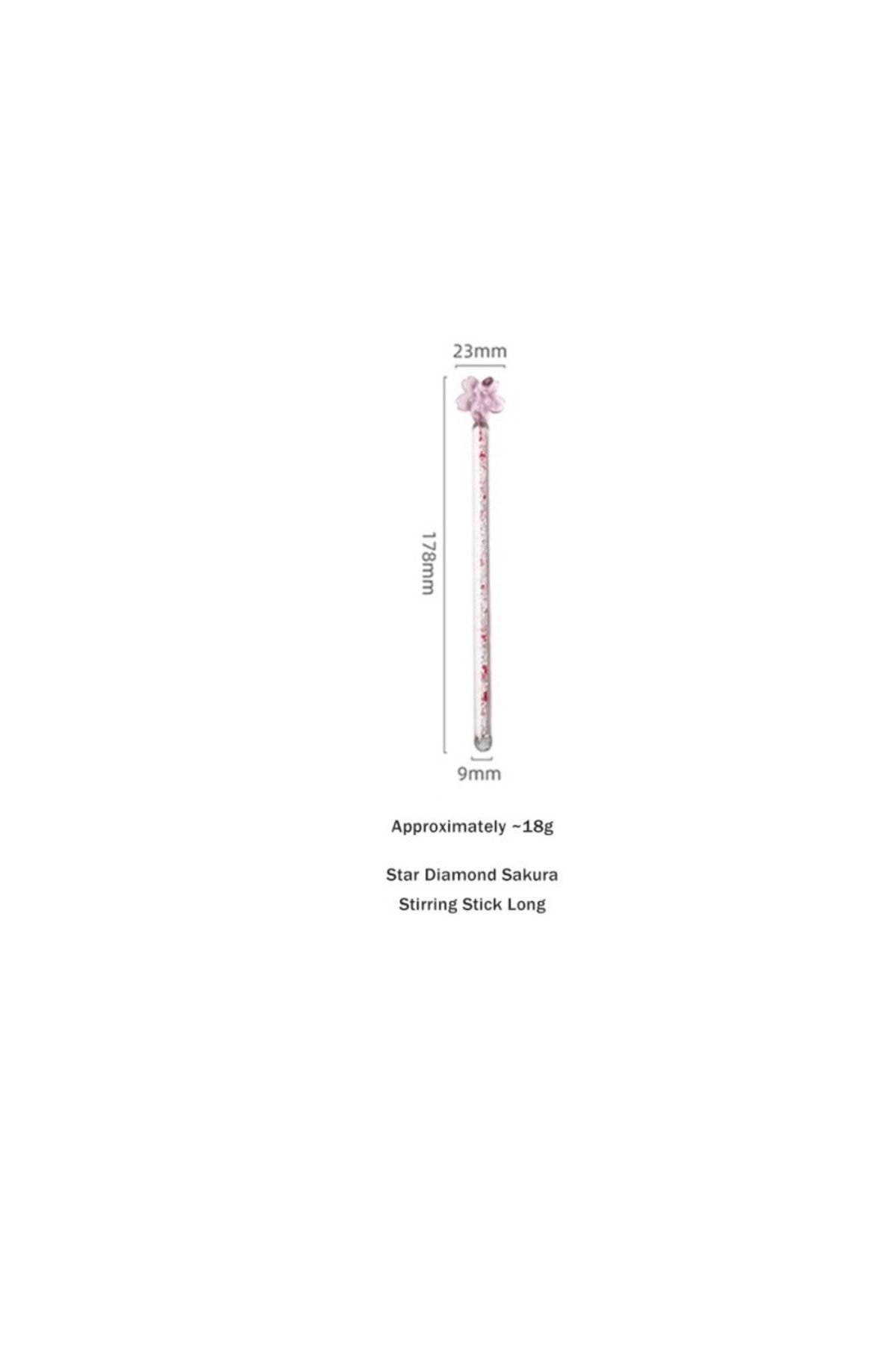 Choice-B2 Cherry Flower Cat's Claw Star Diamond Stirring Rod Shiny Glass Stick Heart-shaped Cherry-shaped D 1