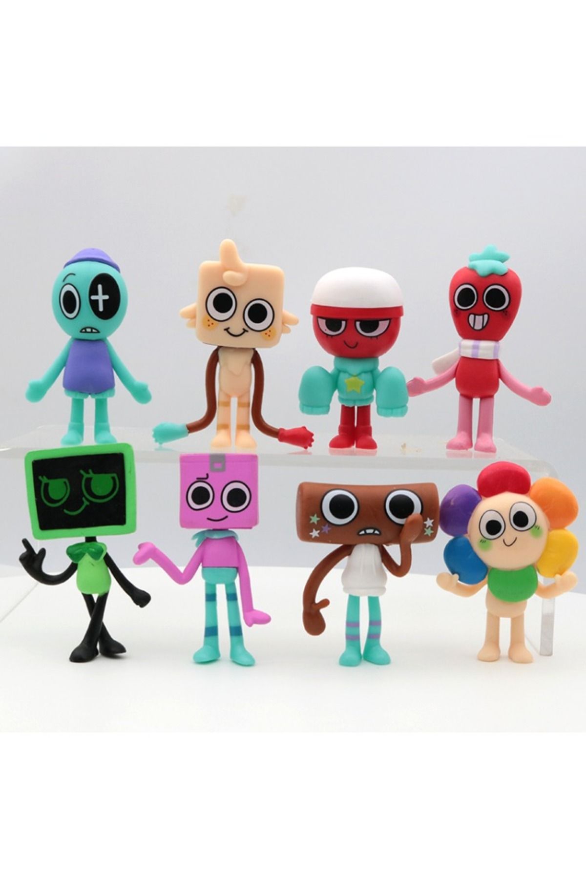 Choice-New Dandy's World Figure Set Goob Boxten Pebble Finn Flutter Dandys World Action Figuras Toy Anim... 8