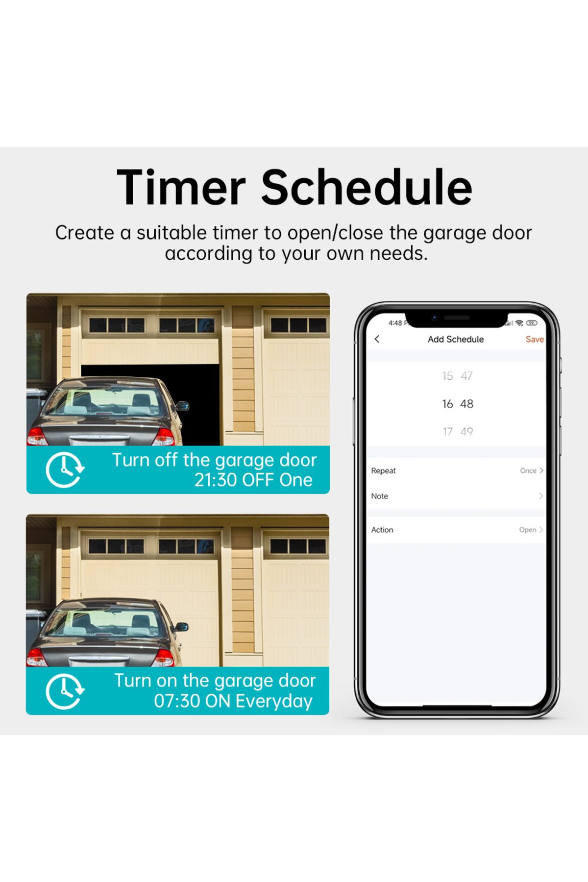 Choice-Tuya Wifi Garage Door Opener Controller Smart Automatic Garage Door Switch App Remote Control For... 4