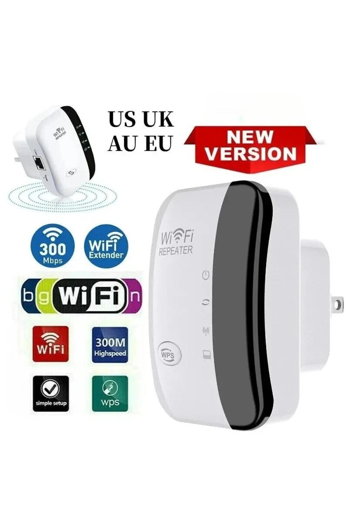 Choice-Wifi Repeater Wireless Signal Amplifier Extended Network Enhancer EU US Home Router 300m Through ... 2
