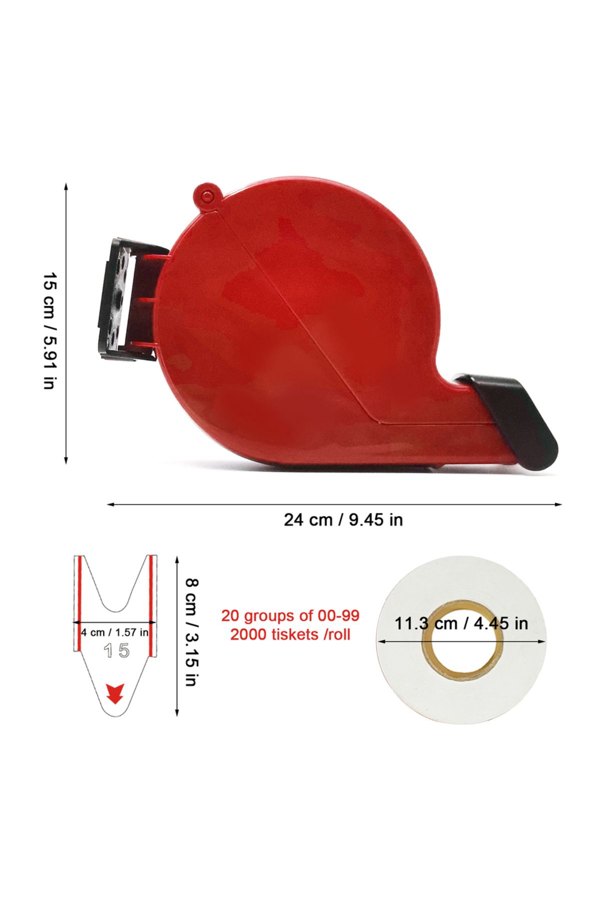 Choice-Take A Number Device Ticket Dispenser for Wireless Queue Call System Tickets Tape Number 1 Roll 2... 5