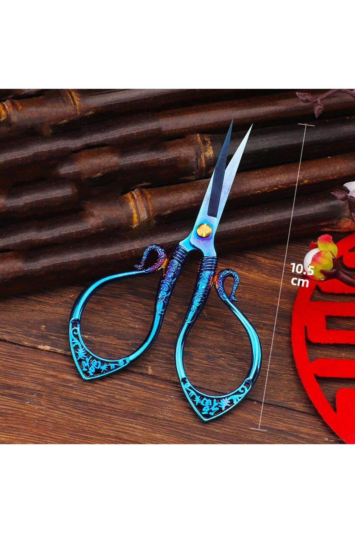 Choice-04 Retro Sewing Needlework Scissors Stainless Steel Yarn Shears Cloth Cutter Household Embroidery Ta 1