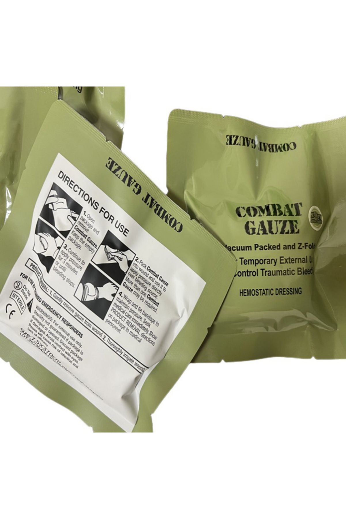 Choice-Onesize Hemostatic Kaolin Gauze Combat Emergency Trauma Z-fold Soluble For Ifak Tactical Military Fi 3