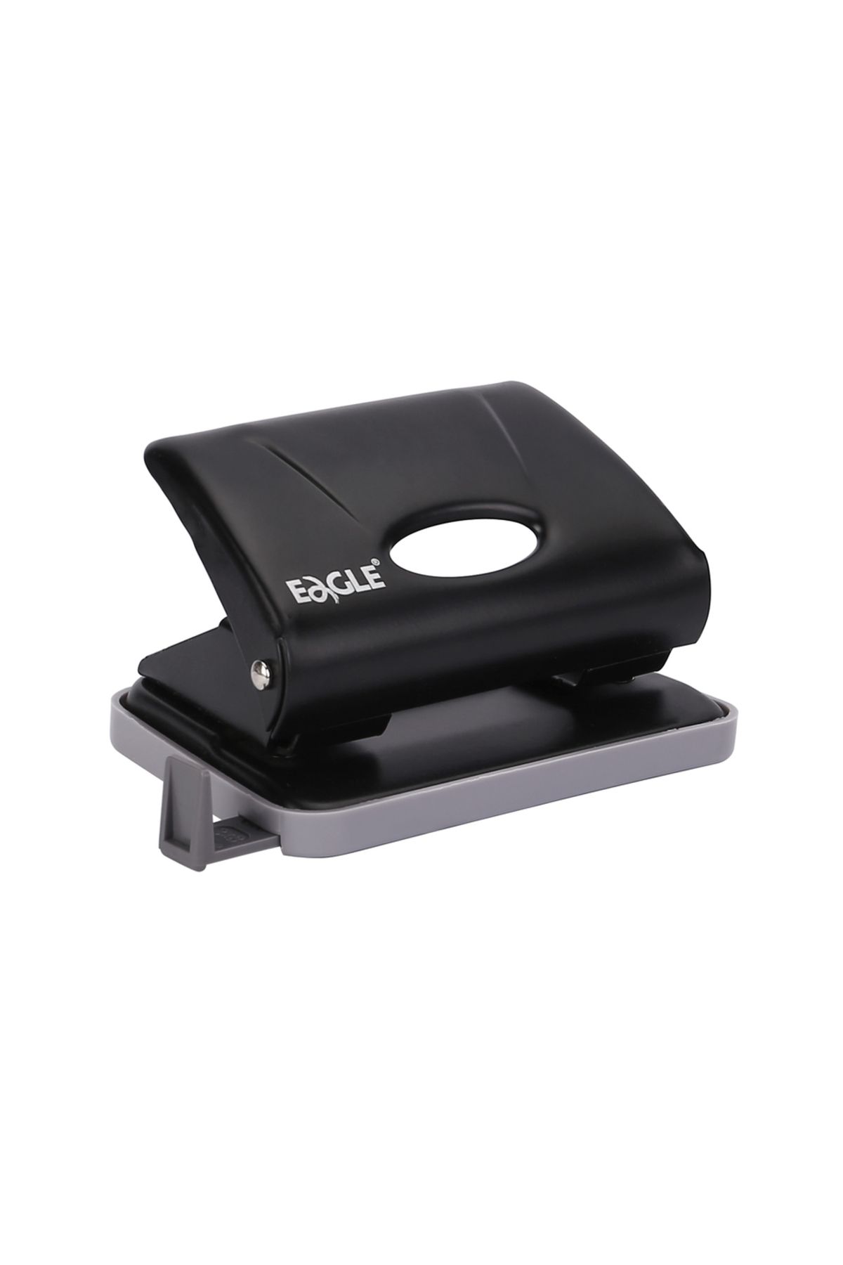 Choice-2 Black Eagle 2-hole Paper Punch, 15-sheet Capacity, Built-in Paper Tray, Plastic Gauge With Scale,s 1