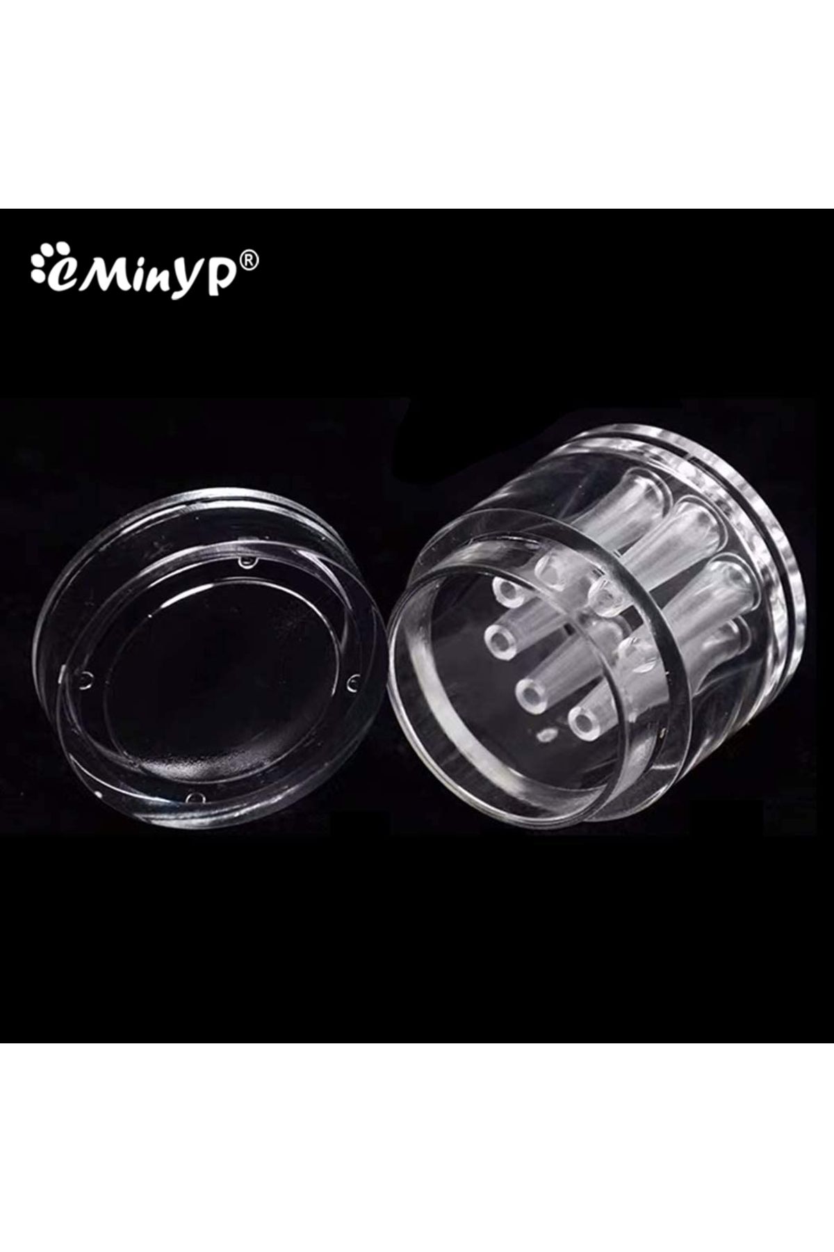 Choice-Aquarium Planaria Trap Crystal Red Shrimp Worm Trap Transparent 8-Hole Leech Proteinworm Pest Cat... 2
