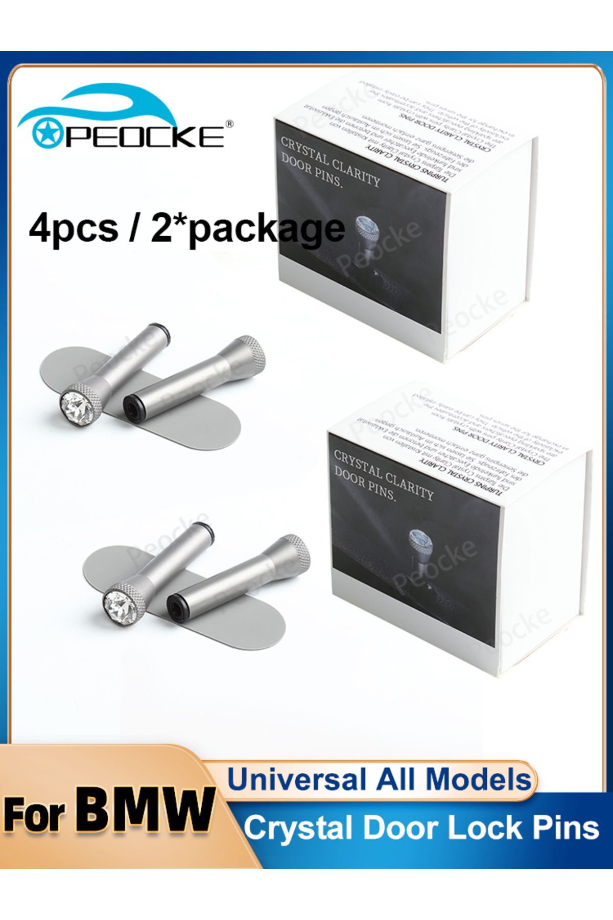 Choice-Universal All Models For BMW Crystal Door Pin Lock G30 G20 G05 G06 G01 G08 G11 G12 F10 F20 F30 F1... 7