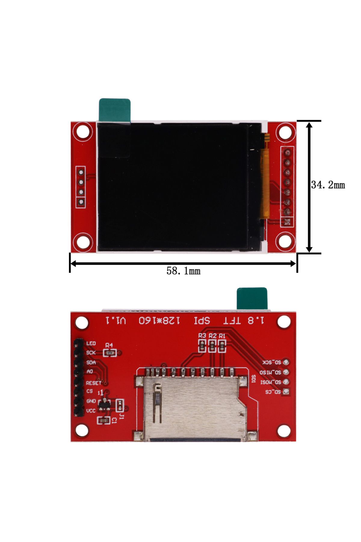 Choice-وحدة شاشة LCD TFT مقاس 1.8 بوصة وحدة شاشة LCD ST7735 SPI التسلسلي 51 برامج تشغيل 4 برامج تشغيل IO دقة TFT... 6