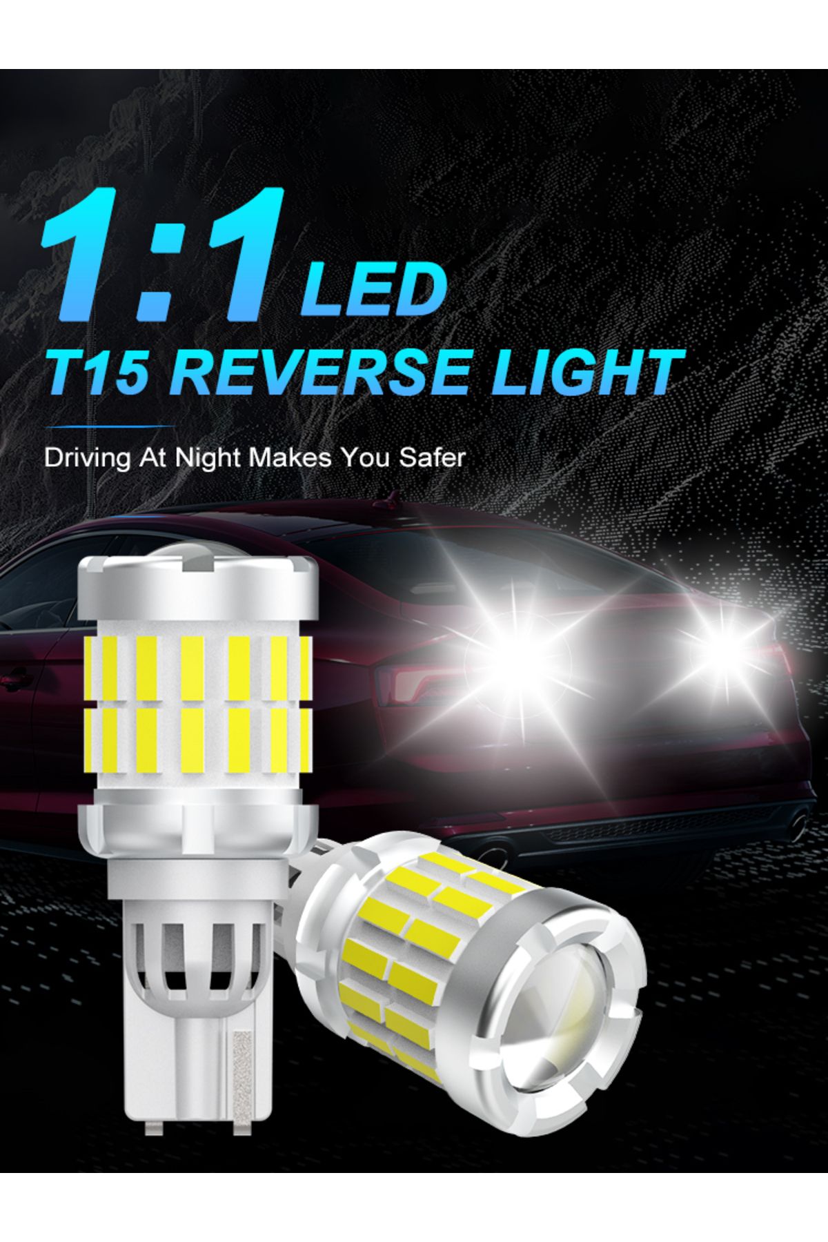 NLpearl-T15 6000k White 2pcs W16w T15 Led Bulb Canbus Error Free Backup Reverse Led 912 921 Bulb 12v 7