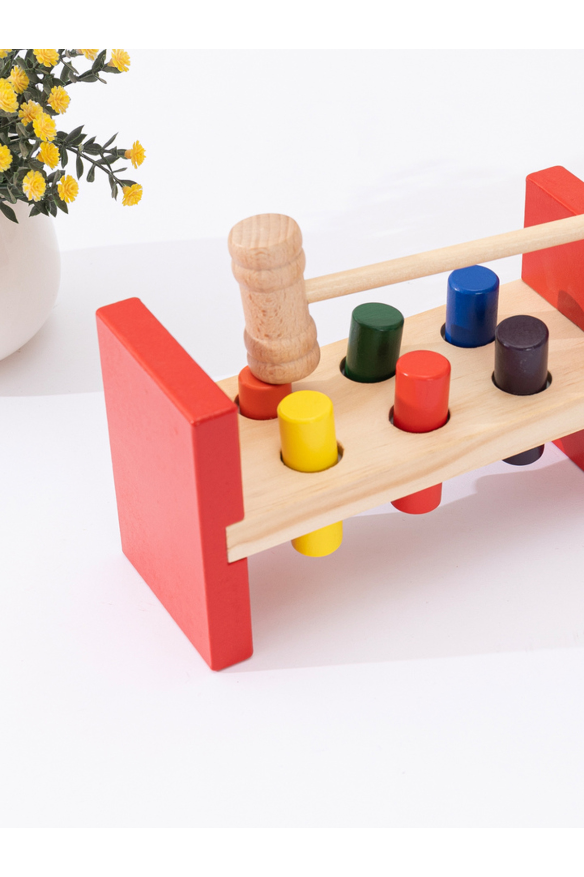 بازی چکشکاری چوبی مونتهسوری – تقویت مهارتهای حرکتی ظریف و سرگرمی آموزشی برای نوپاها