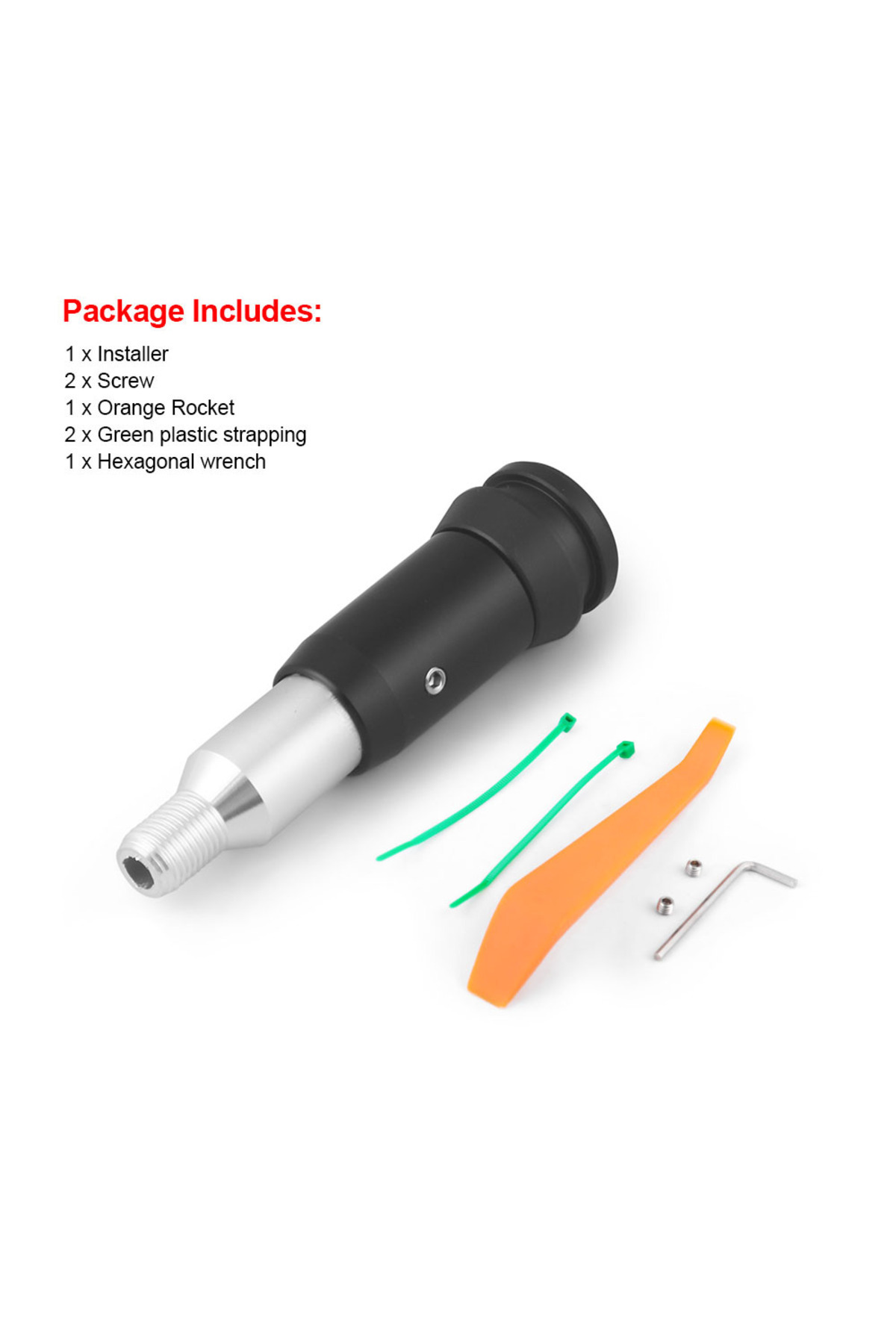 Choice-Aluminum Car M12*1.25 Shift Head Converter For Automatic Transmission Car Gear shift knob adapter 2