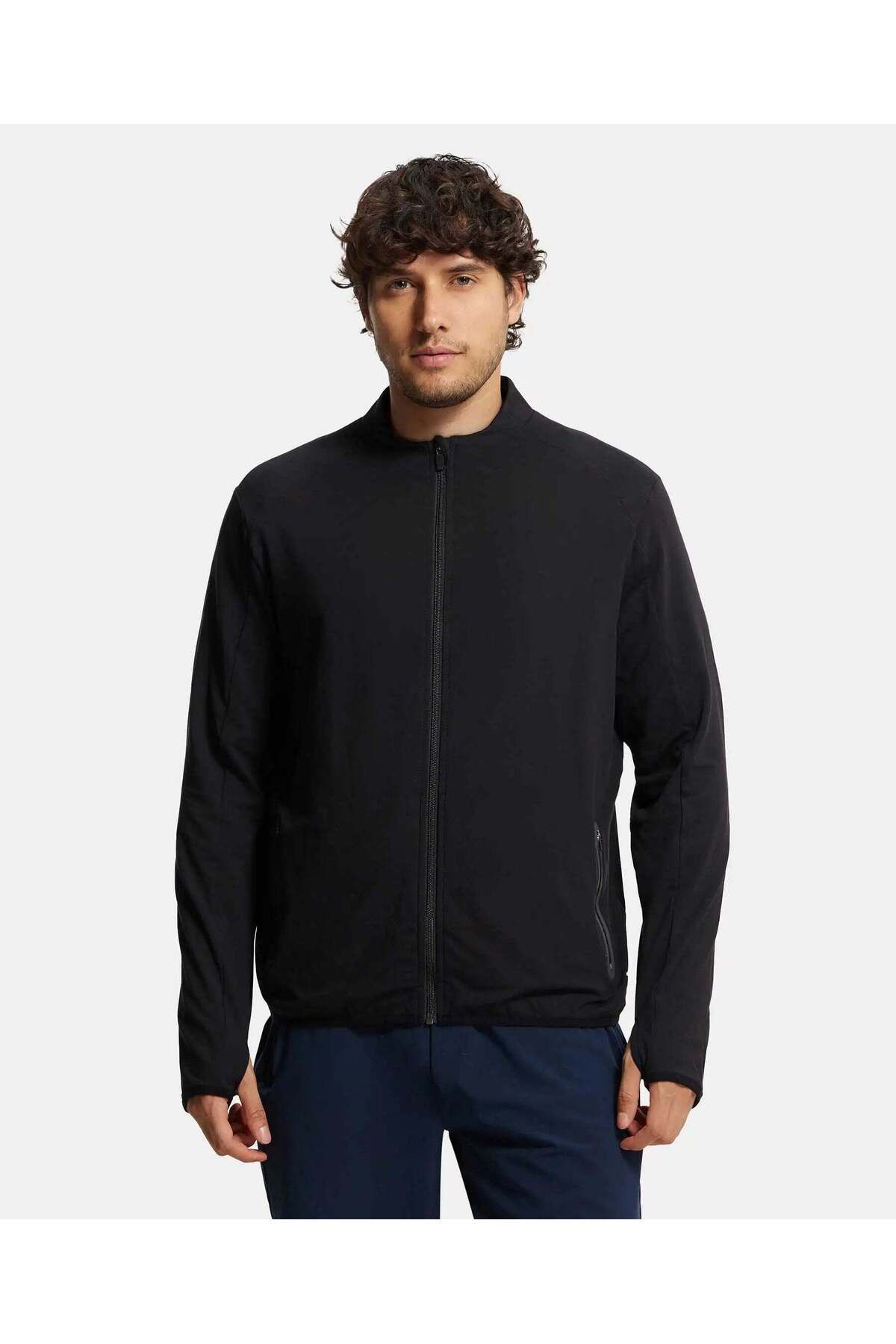 JOCKEY-Move-Mens Full Sleeve Full Zip Jacket SP17-01 Black 1