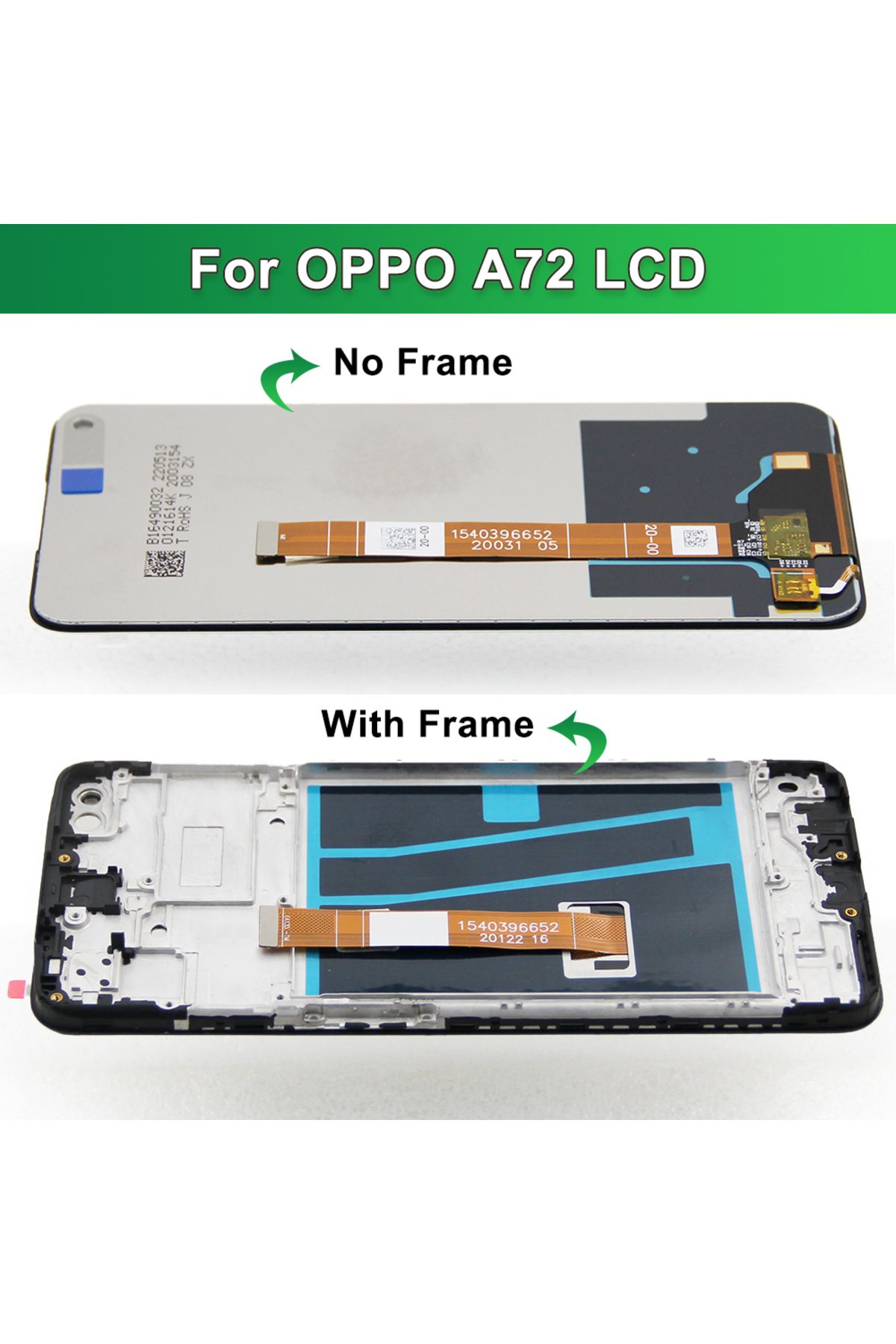 sinmaytai-A72 4g No Frame 6.5" For Oppo A72 5g Pdym20 Lcd Display Touch Screen Assembly With Frame, For Oppo A 4
