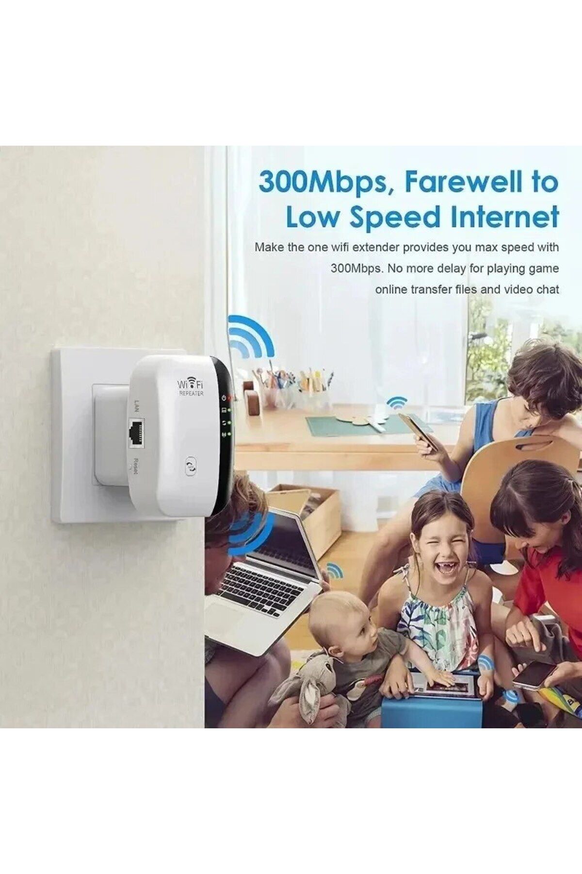 Choice-Wifi Repeater Wireless Signal Amplifier Extended Network Enhancer EU US Home Router 300m Through ... 4