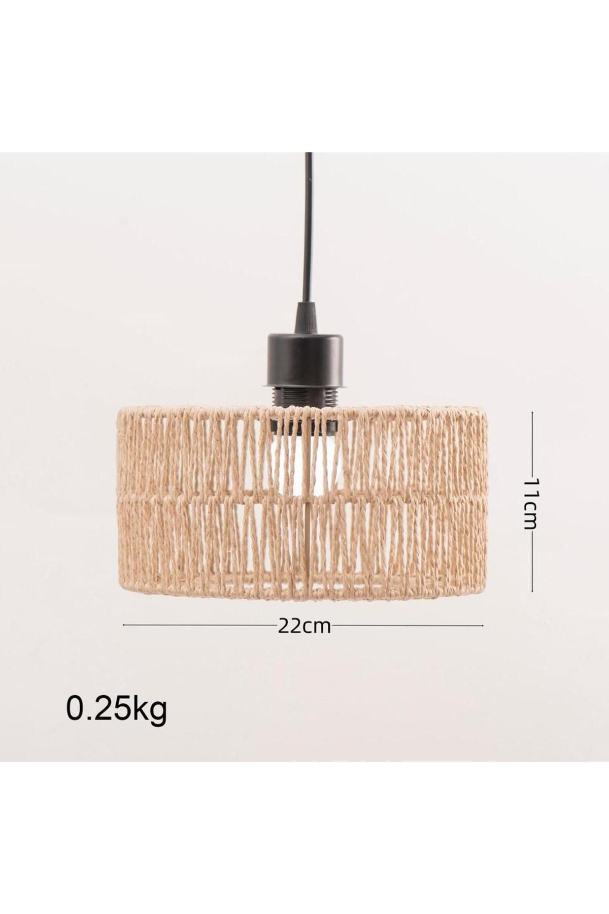 Choice-Large Paper Rope Lampshade Ceiling Light Shade Boho Chandelier Shade Bulb Guard For Restaurant Cafe 5
