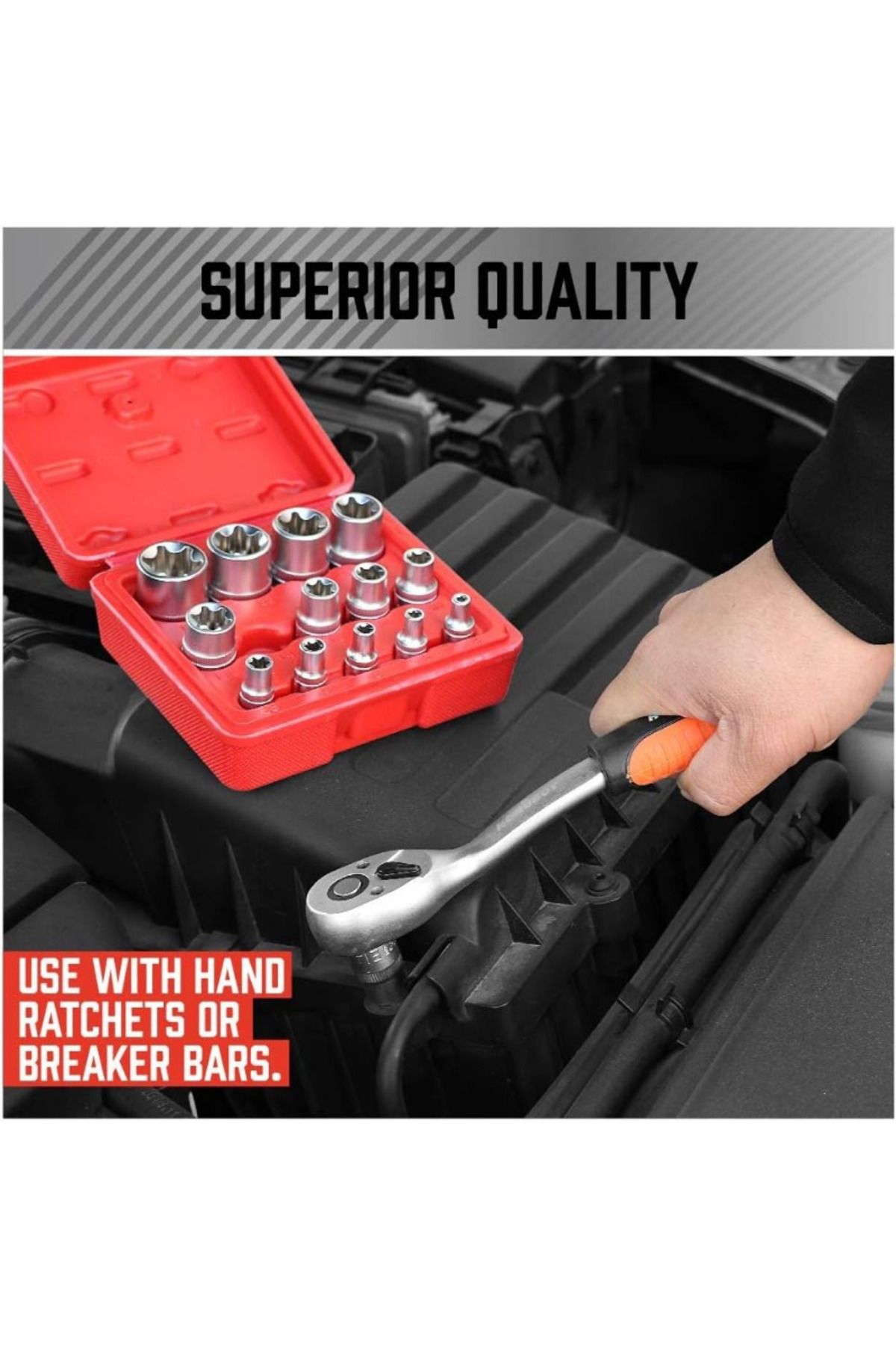 Choice-14pcs/set E-TORX Socket Set - Premium Female Torx Socket Set, Torque1Socket Set, External Torx So... 7
