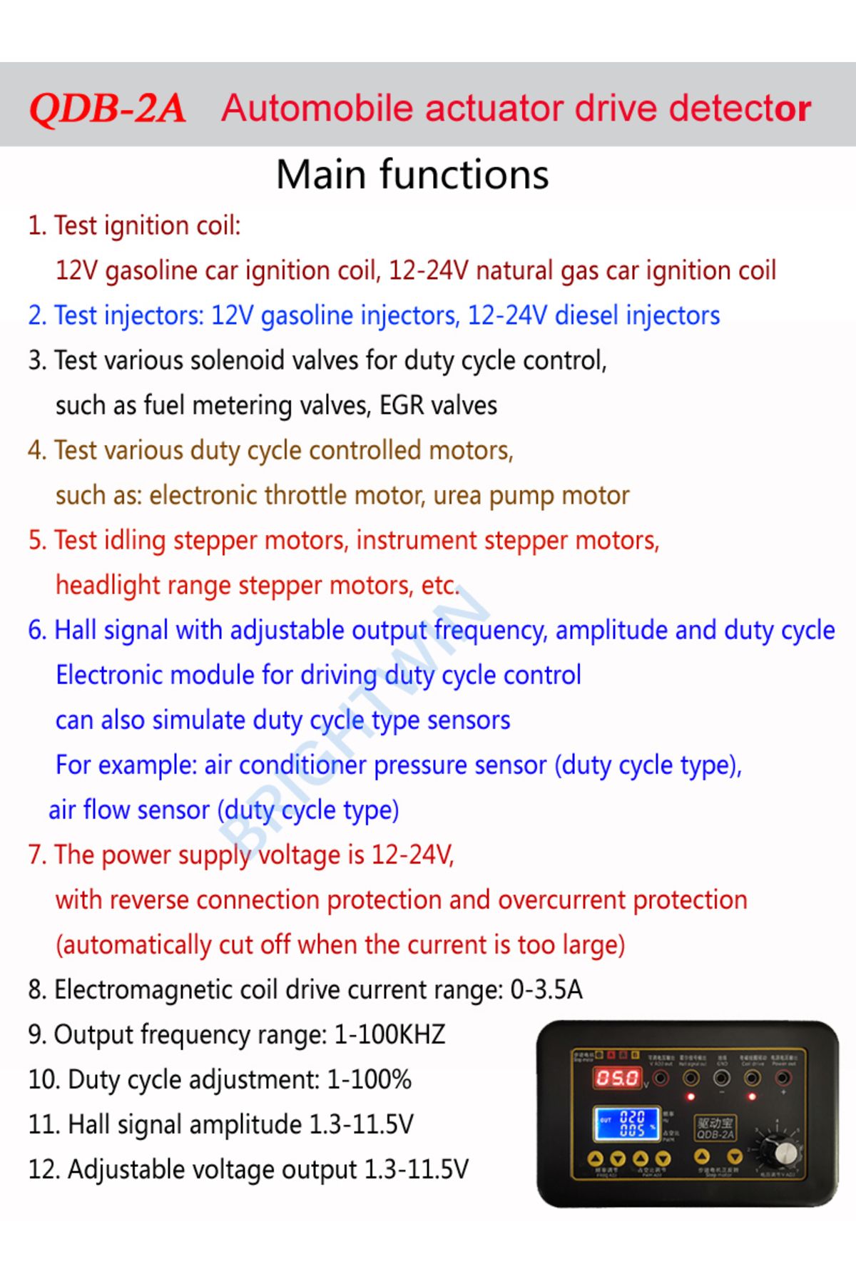 Choice-Upgrade QDB-2A 3A Automobile Ignition Coil Tester Car Idle Stepping Motor Solenoid Valve Injector... 5