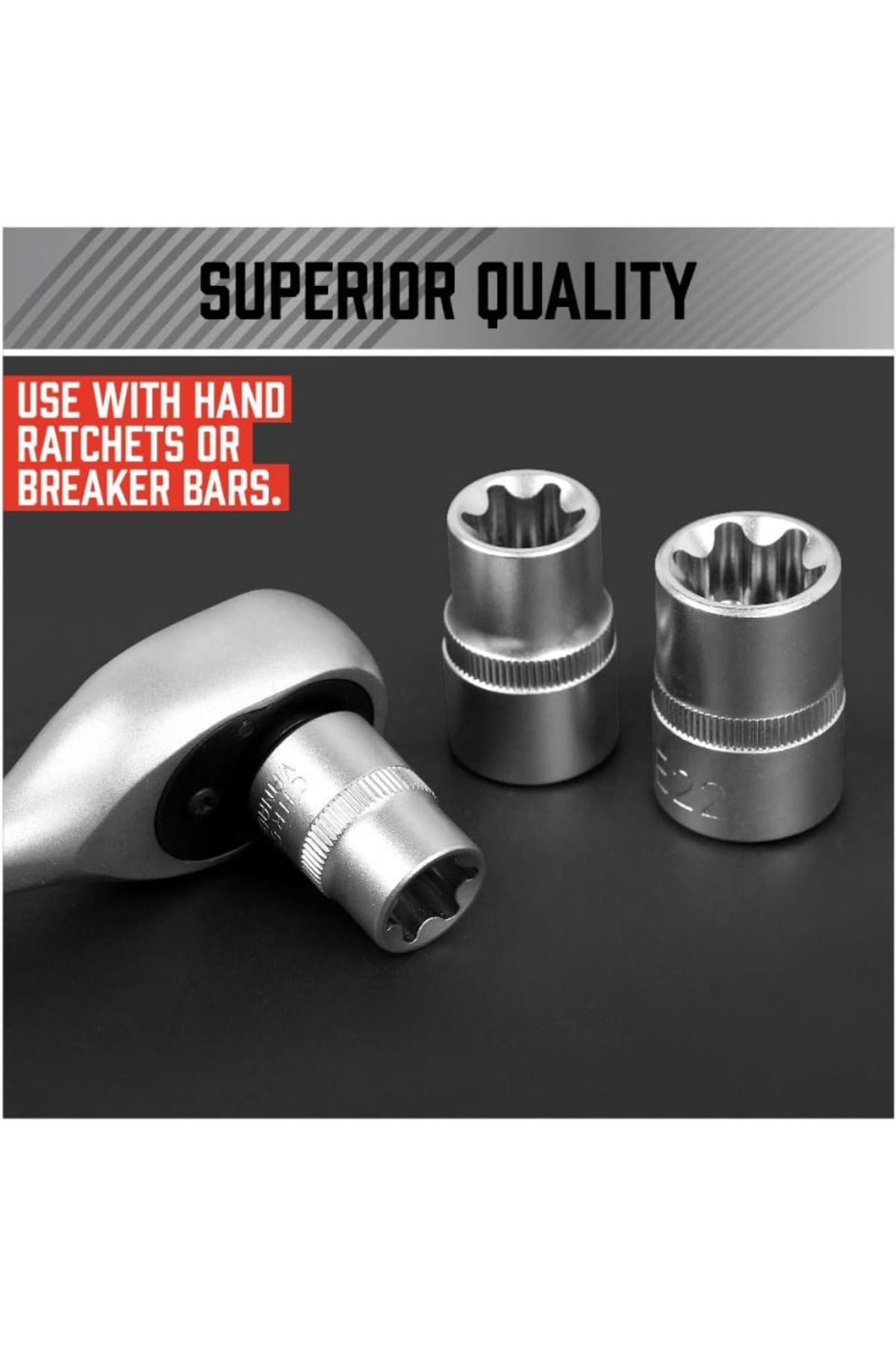 Choice-14pcs/set E-TORX Socket Set - Premium Female Torx Socket Set, Torque1Socket Set, External Torx So... 6