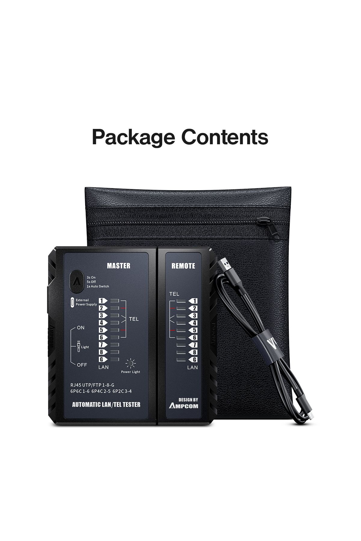 Choice-AMPCOM Network Cable Tester LAN Wire Tester Tool Networking Tool Ethernet Cable Repair For RJ45 R... 7