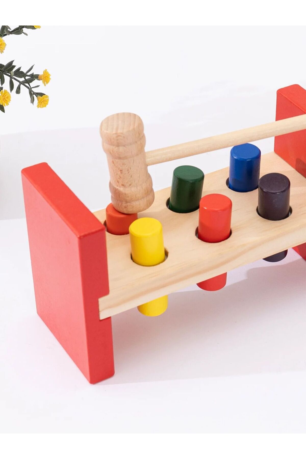 بازی چکشکاری چوبی مونتهسوری – تقویت مهارتهای حرکتی ظریف و سرگرمی آموزشی برای نوپاها