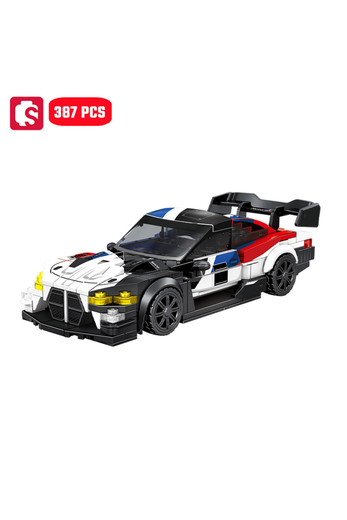 بدون جعبه ۳۸۷ تکه بلوک‌های ساختمانی مونتاژ خودروی اسپرت SEMBO، خودروی مسابقه‌ای، مدل‌های فنی خودرو