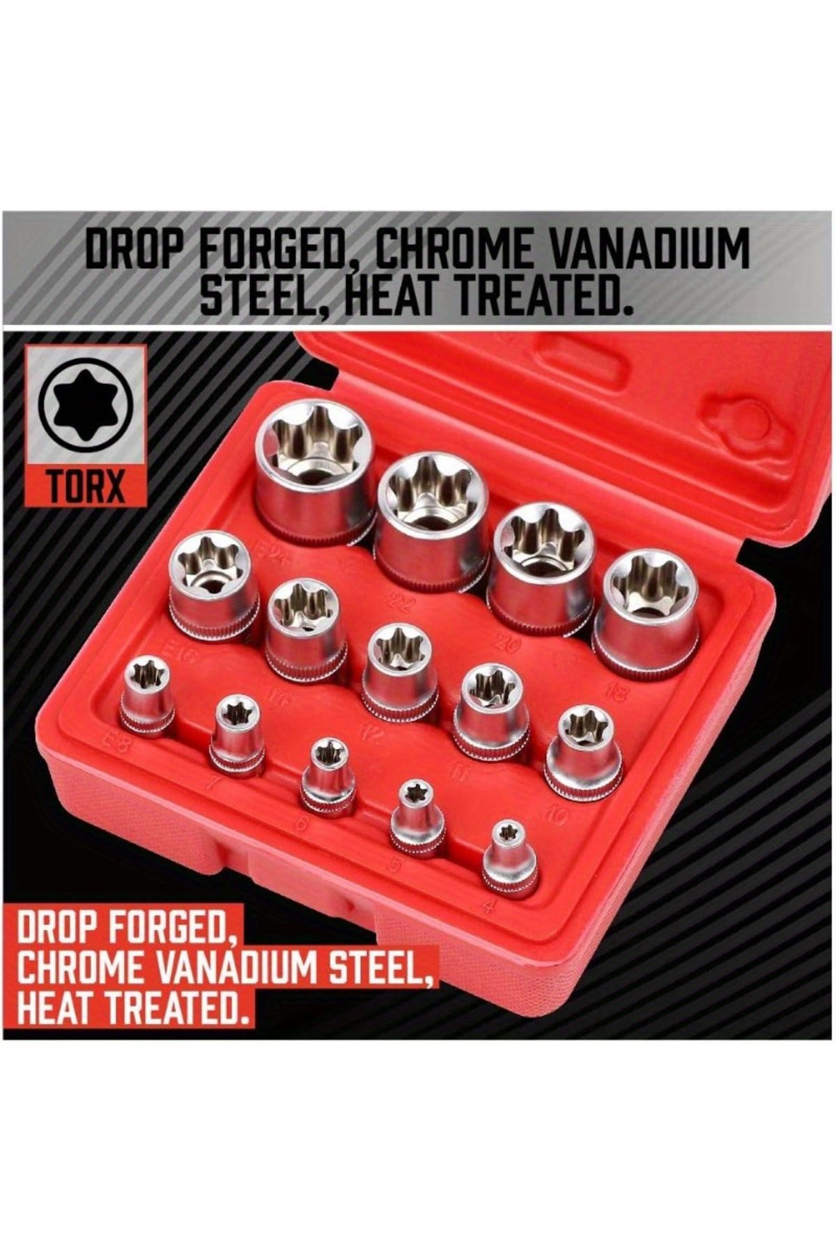 Choice-14pcs/set E-TORX Socket Set - Premium Female Torx Socket Set, Torque1Socket Set, External Torx So... 5