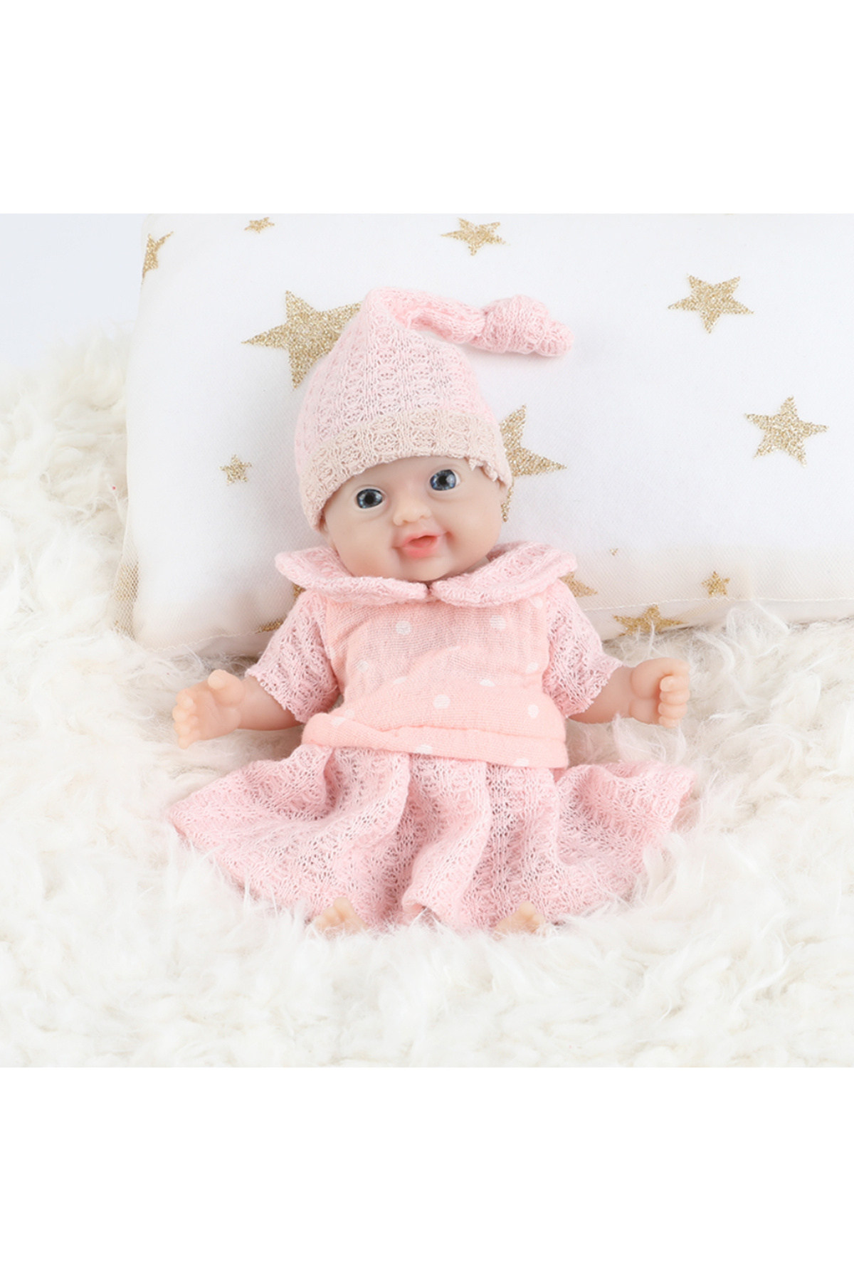 Choice-18cm(7.08INCH) Painted Ivita 7" Girl Preemie Full Body Silicone Reborn Baby Doll Lifelike Mini Reali 6