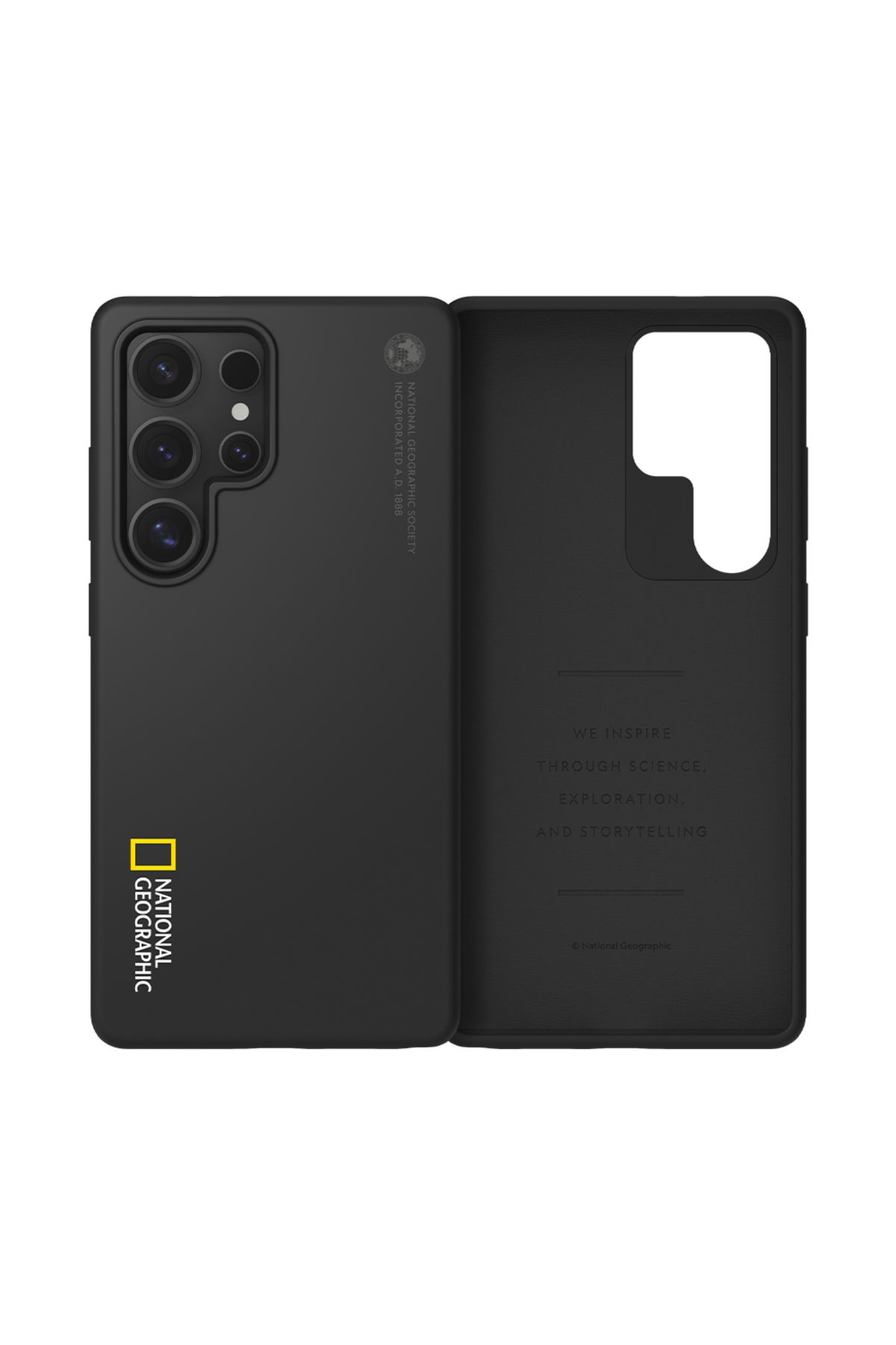 NATIONAL GEOGRAPHIC-جراب سيليكون V2 لهاتف Galaxy S25 Ultra - أسود 1