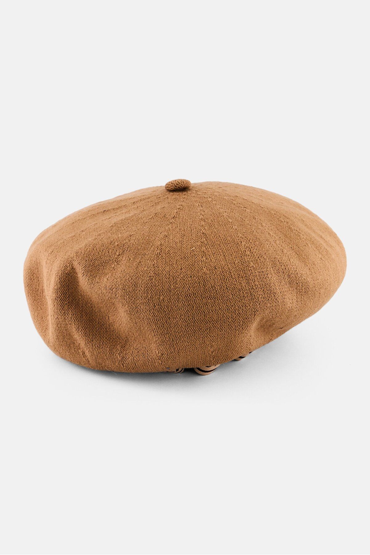 Puma-Women Knitted Beret Beanie Cap, Dark Tan 2