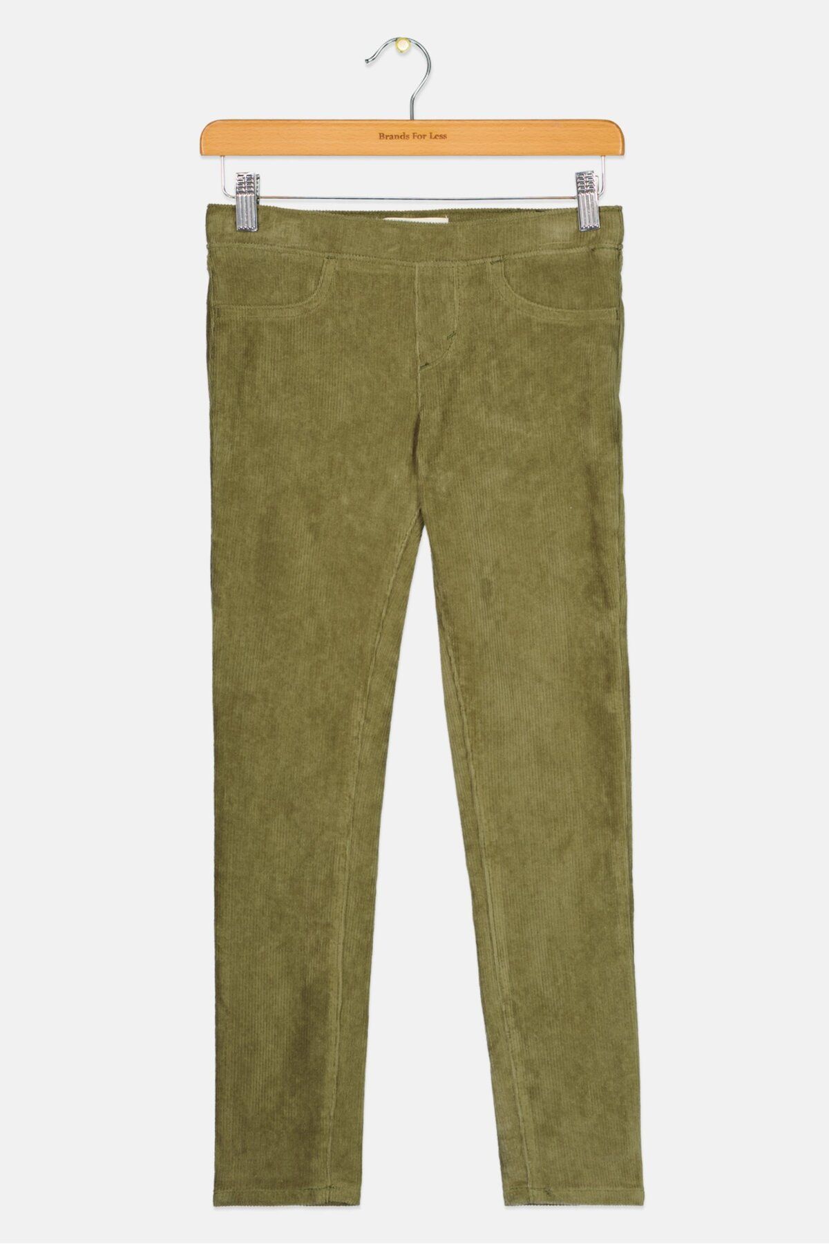 Levi's-Kids Girl Textured Corduroy Pull On Jeggings, Olive 1