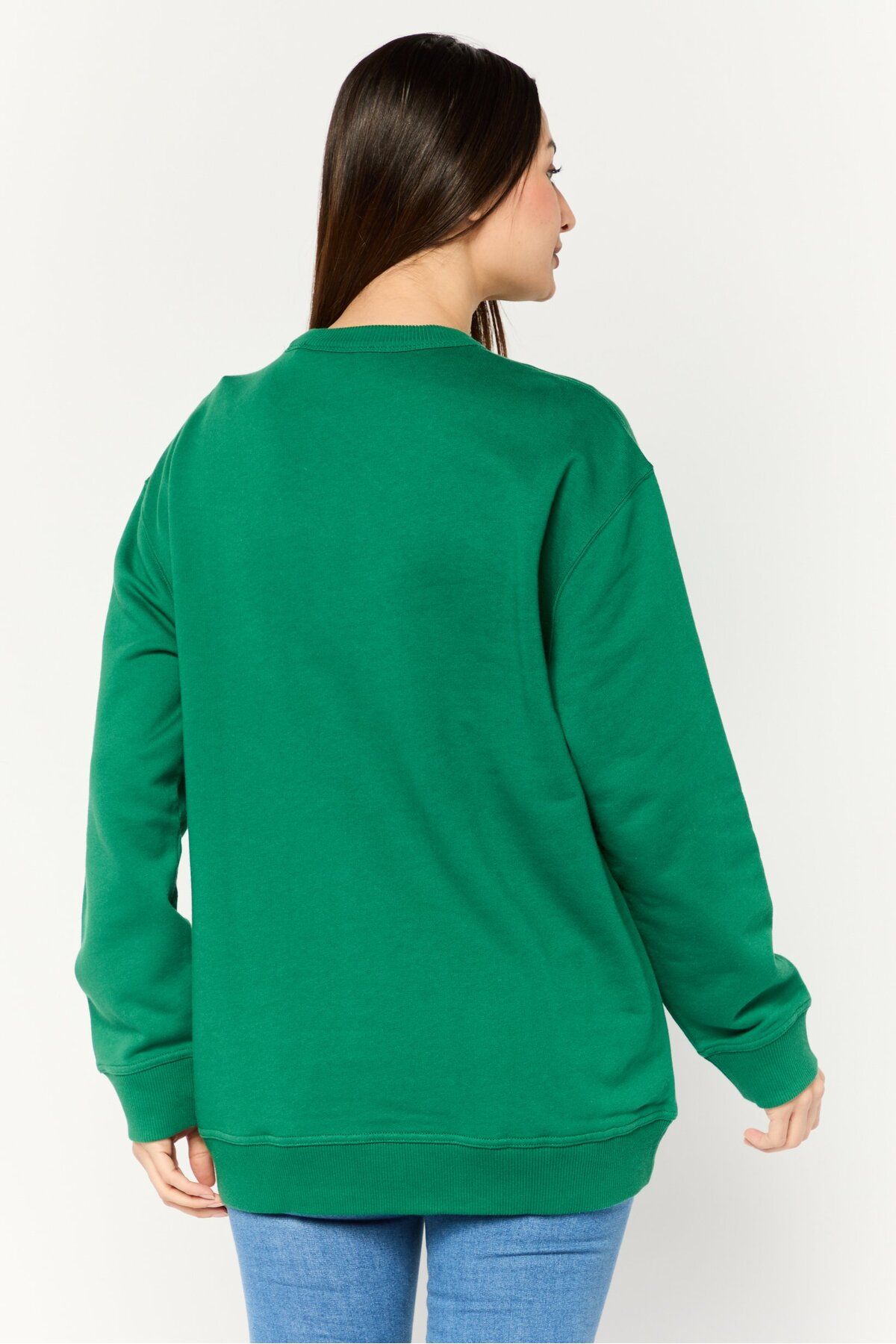 BURBERRY-Women Crew Neck Embroidered Long Sleeves Sweatshirt, Green Combo 4