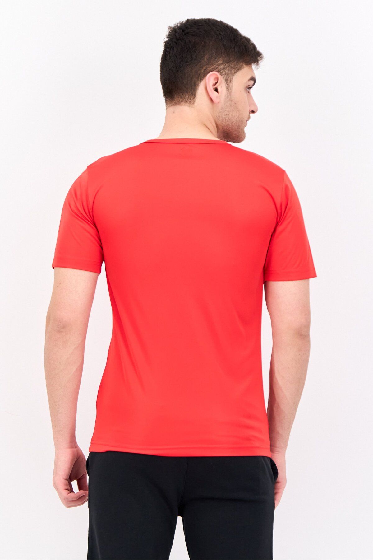 Puma-Men Slim Fit Short Sleeve Training T-Shirts, Red 3