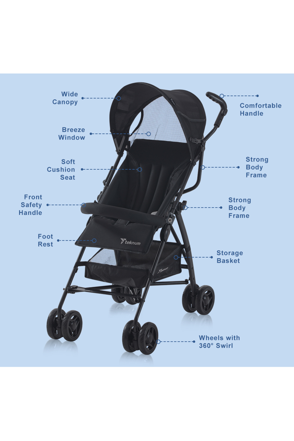 TEKNUM Teknum Eco Lite Stroller-Black