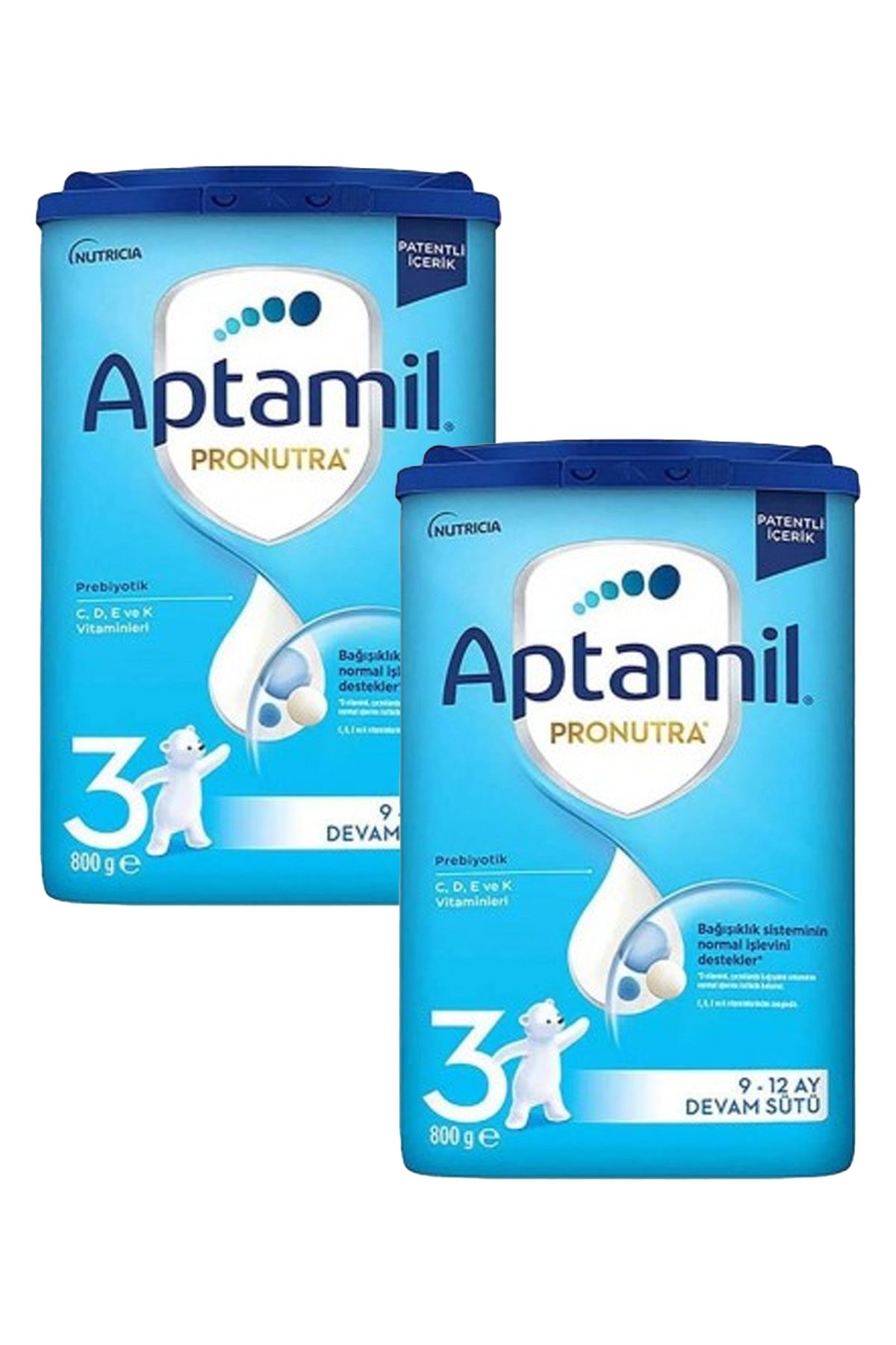 Aptamil 3 Pronutra Devam Sütü 800 g 9-12 Ay Akıllı Kutu x 2 Adet