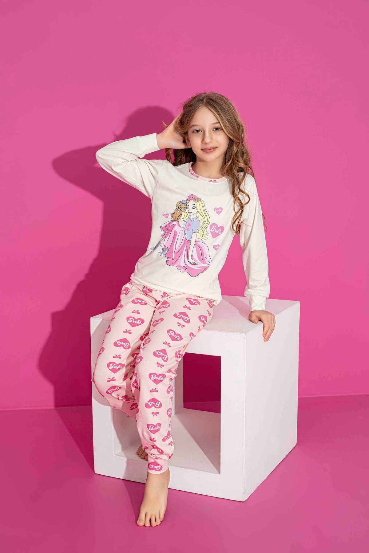 Tarık-Girl's Patterned Long Sleeve Pijama Suit 2