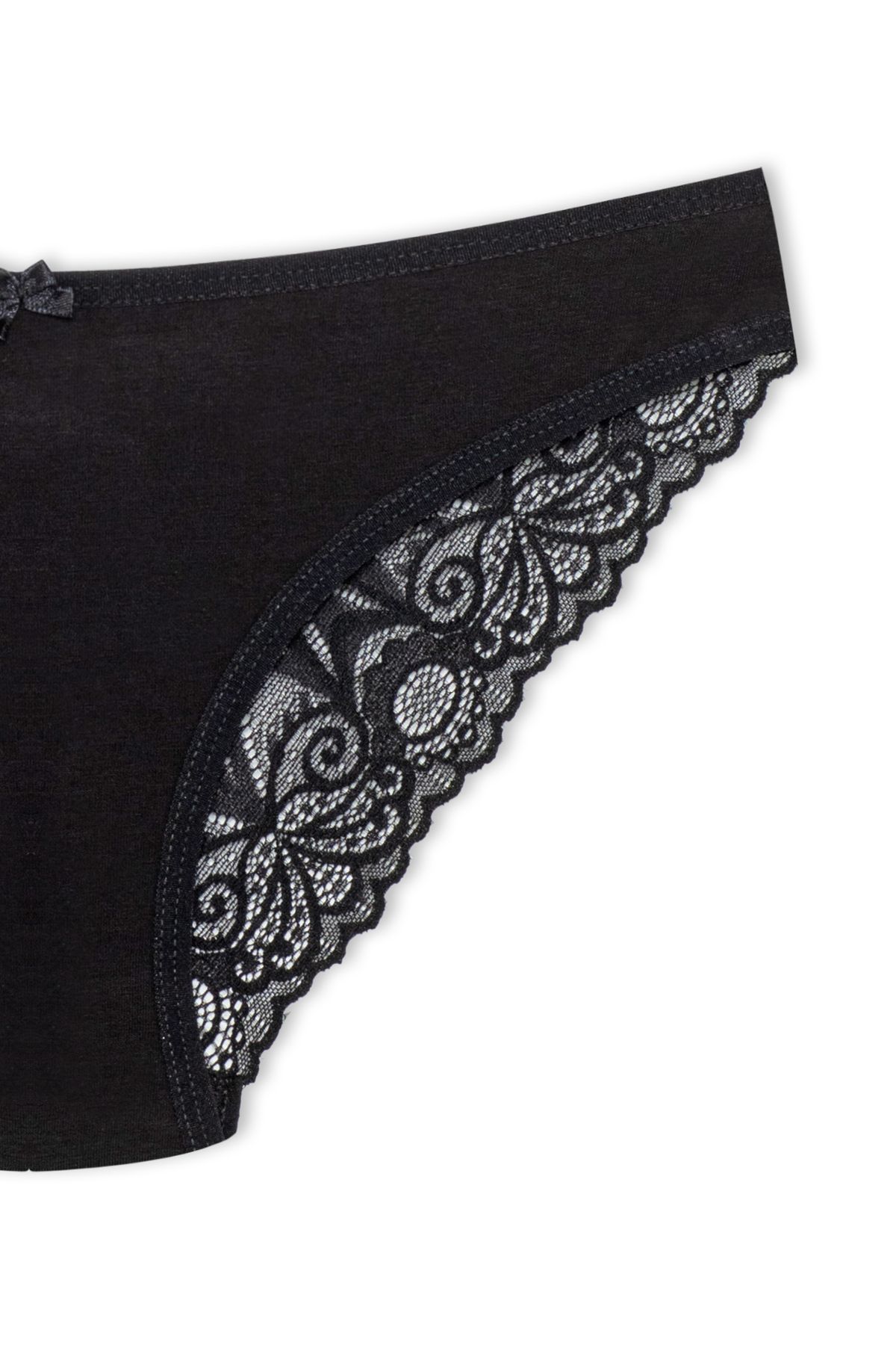 HNX-8 Pcs Cotton Back Hem Lace Slip Women Panties 7