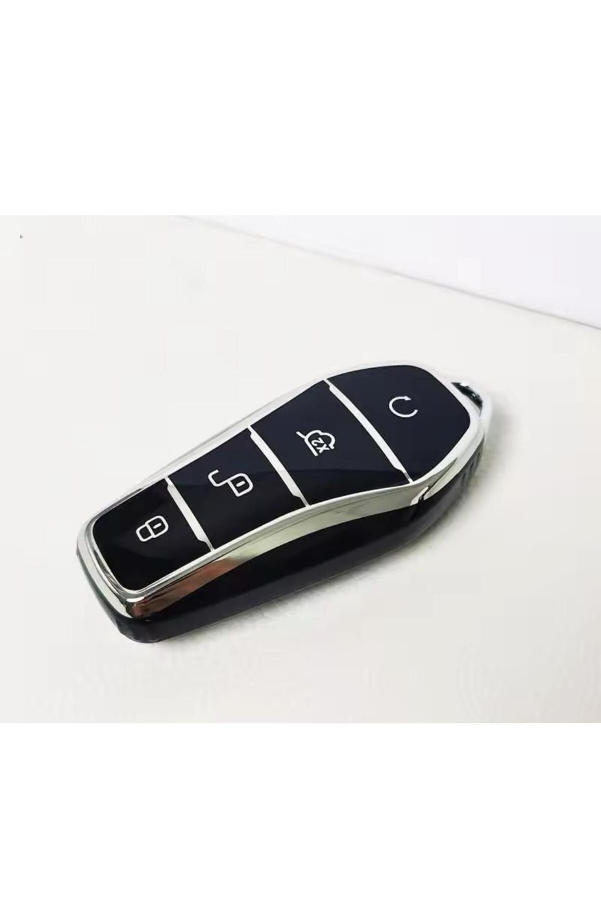 ŞENYILDIZ AKSESUAR-Byd Atto 3 and Seal U Key Protection Case Black / Silver Please See Compatible Key Model 1